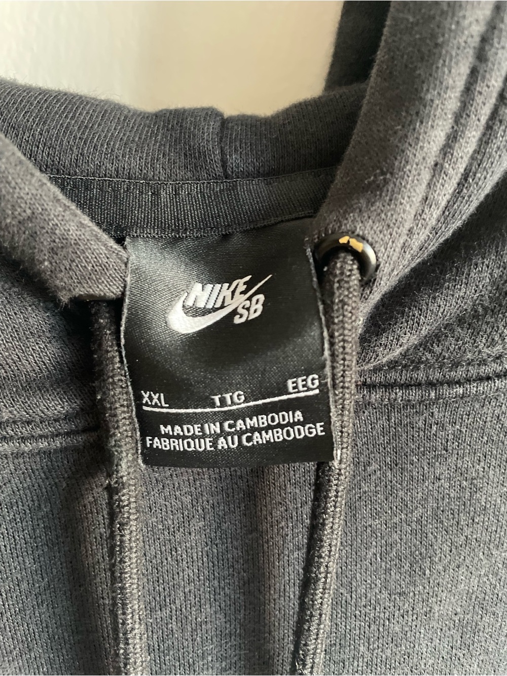 Nike SB Graphic Hoodie Black Boxy Pullover Sweatshirt Loose Fit Skate XXL - Picture 4 of 6